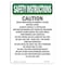 Signmission OSHA INSTRUCTIONS Sign, Read Directions In Owner's, 10in X 7in Decal, 7" W, 10" L, Portrait OS-SI-D-710-V-11468 - alternate 1